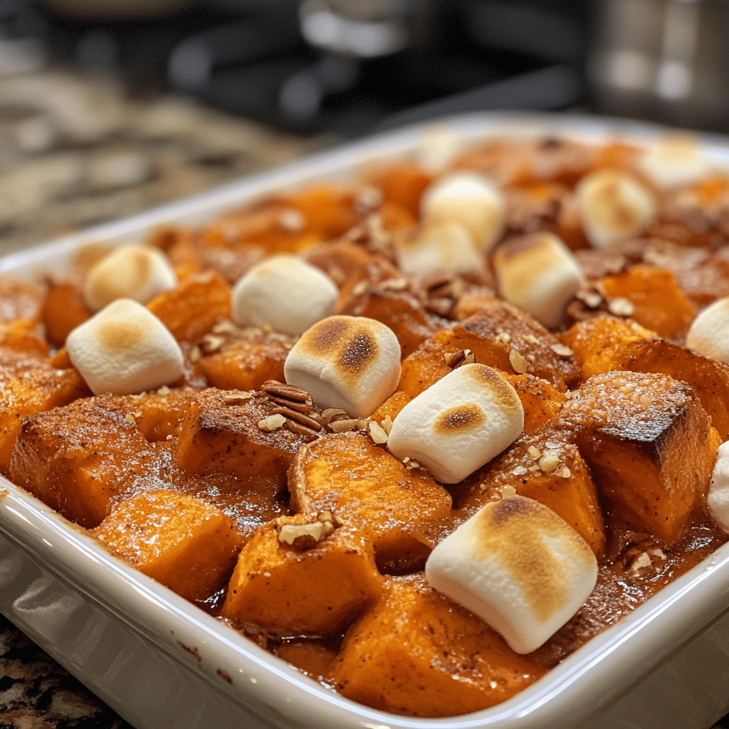 Delicious Candied Sweet Potatoes with Marshmallows Recipe featured image