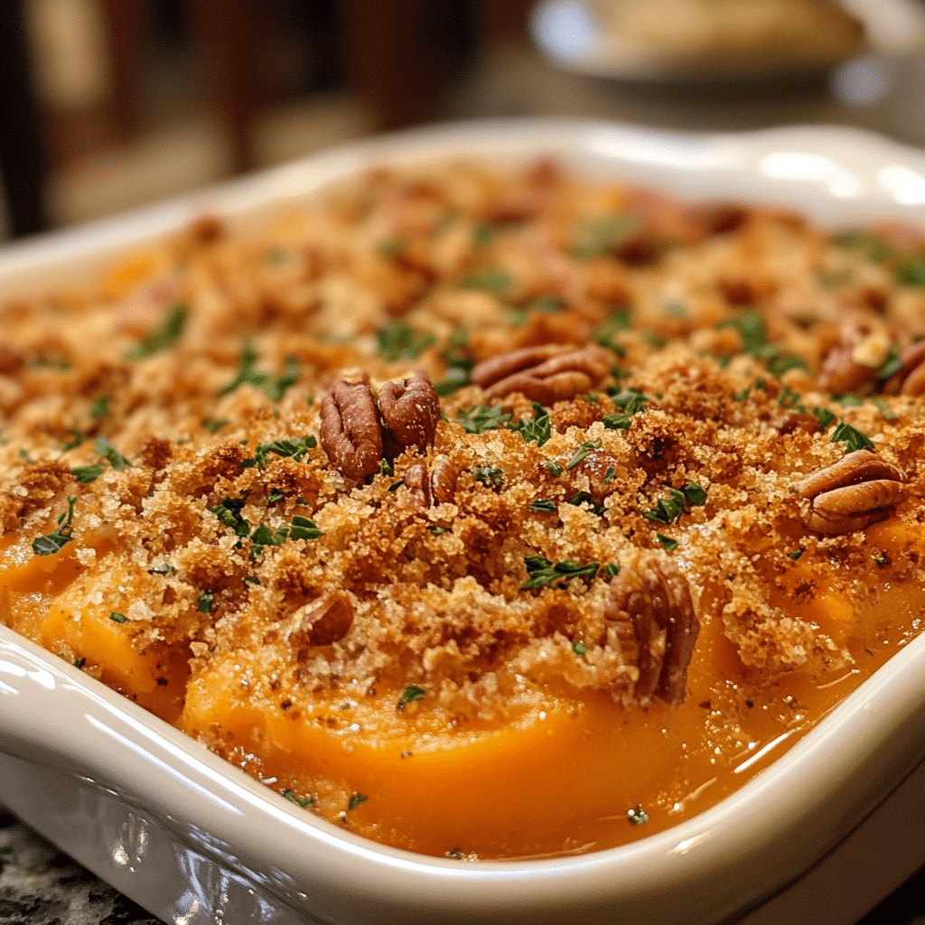 Indulge in Heartwarming Savory Sweet Potato Casserole Delight featured image