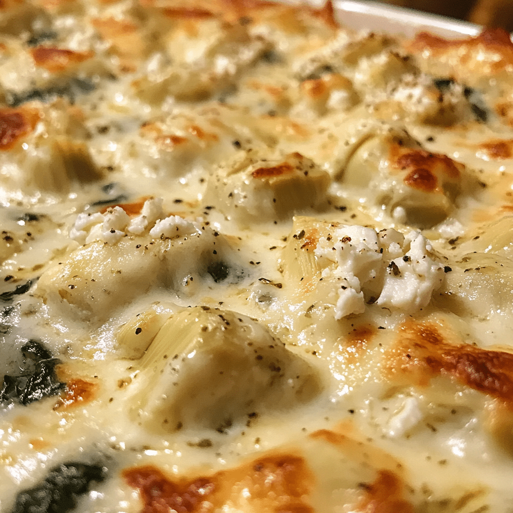 Creamy Spinach Artichoke Dip with a Twist of Garlic & Feta featured image