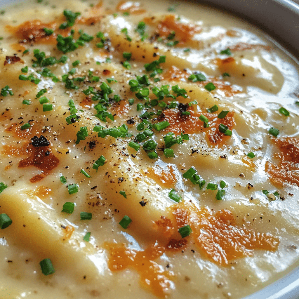 Creamy Potato Cheese Soup with Truffle Oil Twist featured image
