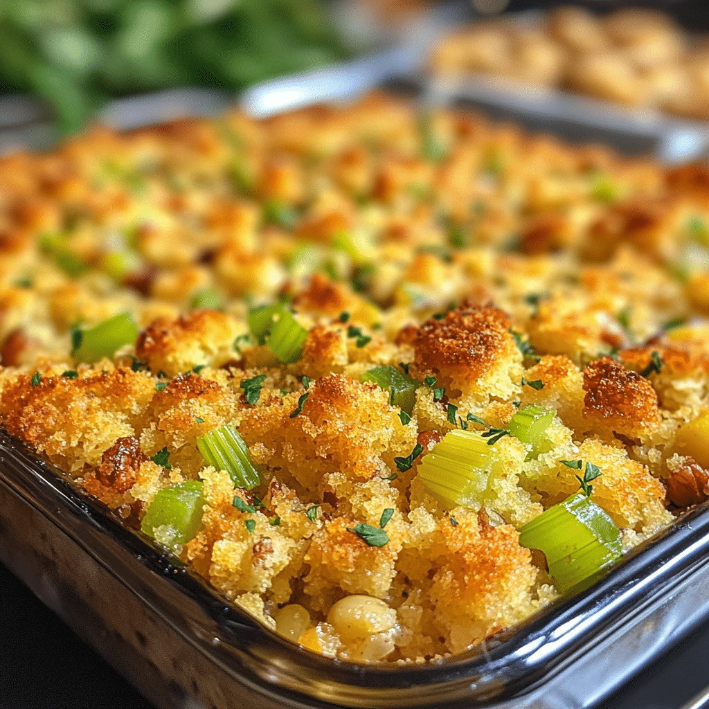 Savory Southern Cornbread Stuffing with Herbs and Nuts featured image