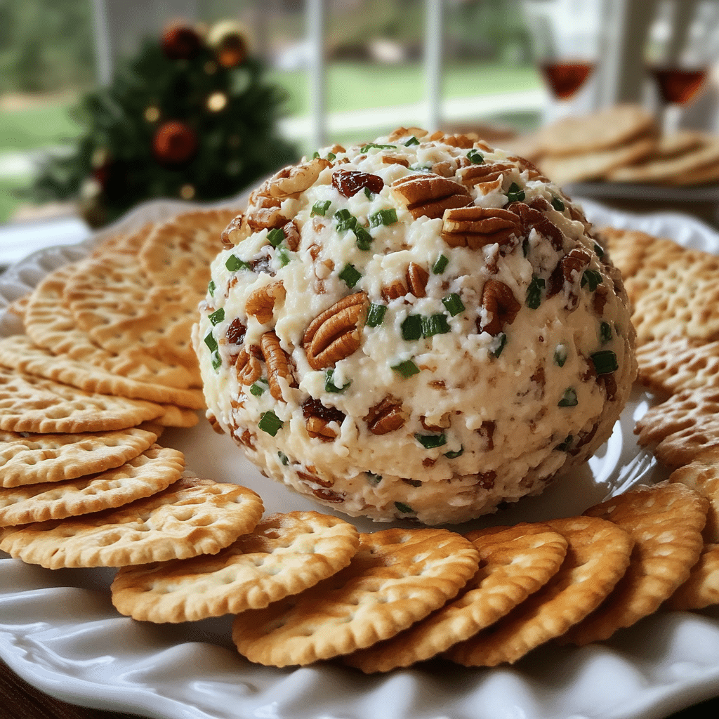 Festive Christmas Cheese Ball Recipe with Pecans featured image