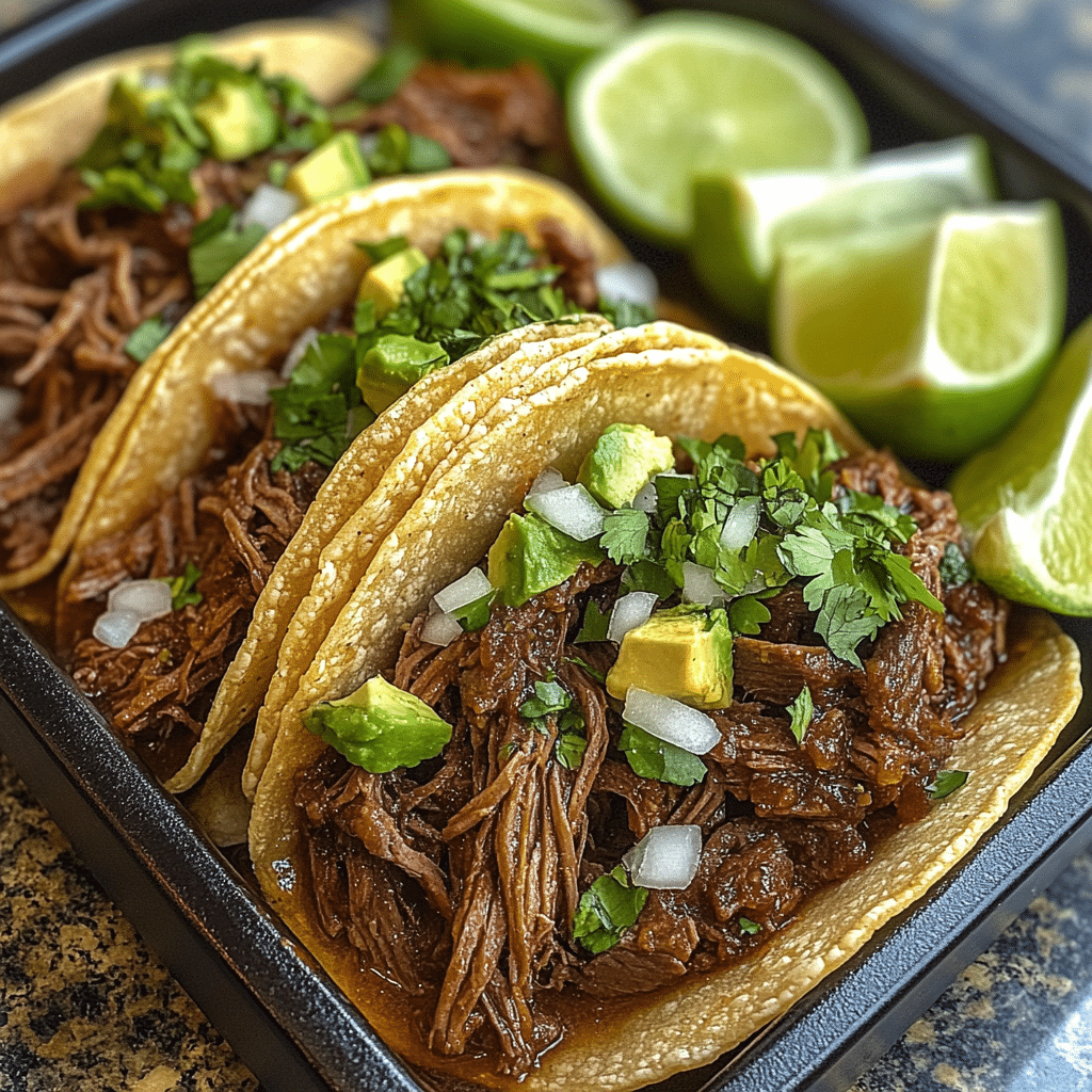 Succulent Slow Cooker Barbacoa Beef Tacos Recipe featured image