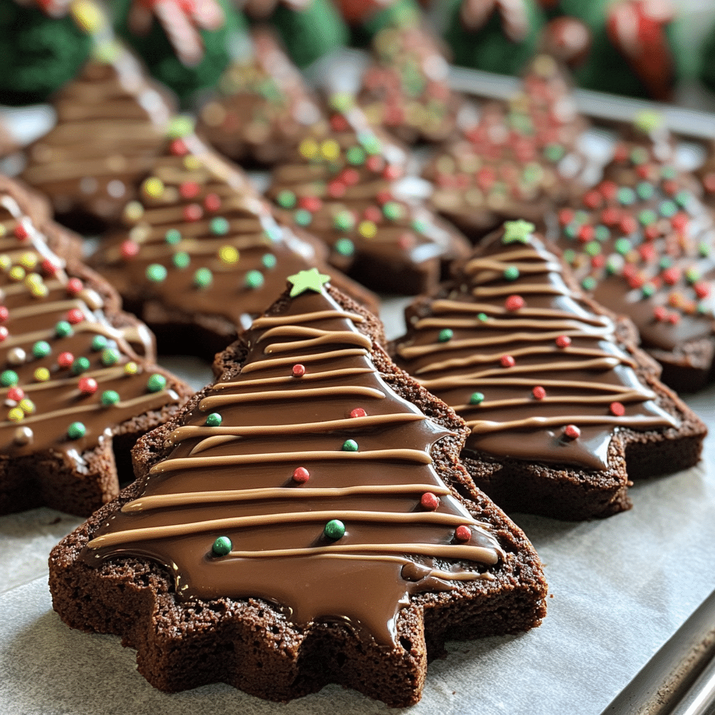 Festive Christmas Tree Brownie Cookies with Minty Surprise featured image