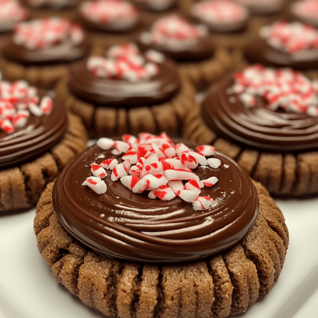 Irresistible Peppermint Chocolate Thumbprint Cookies Recipe featured image