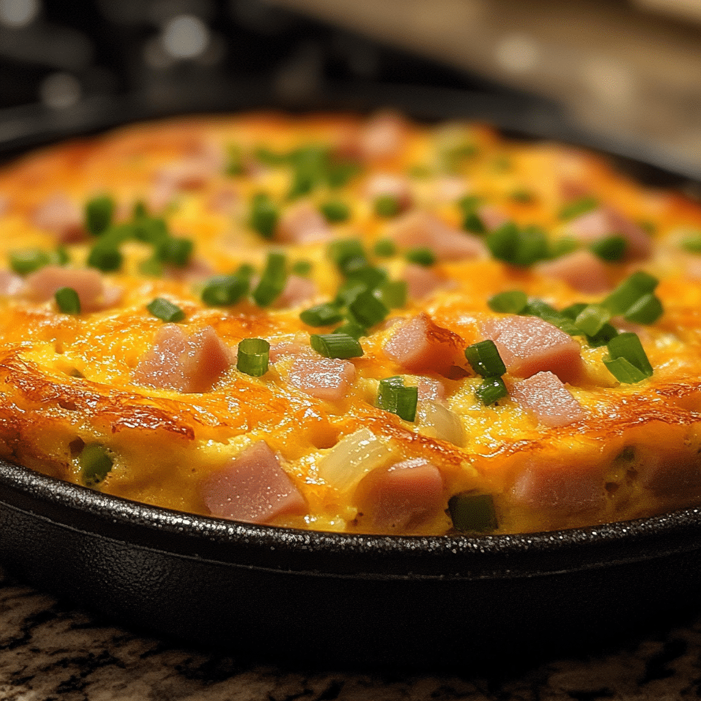 Quick and Flavorful Ham and Cheese Breakfast Frittata Recipe featured image