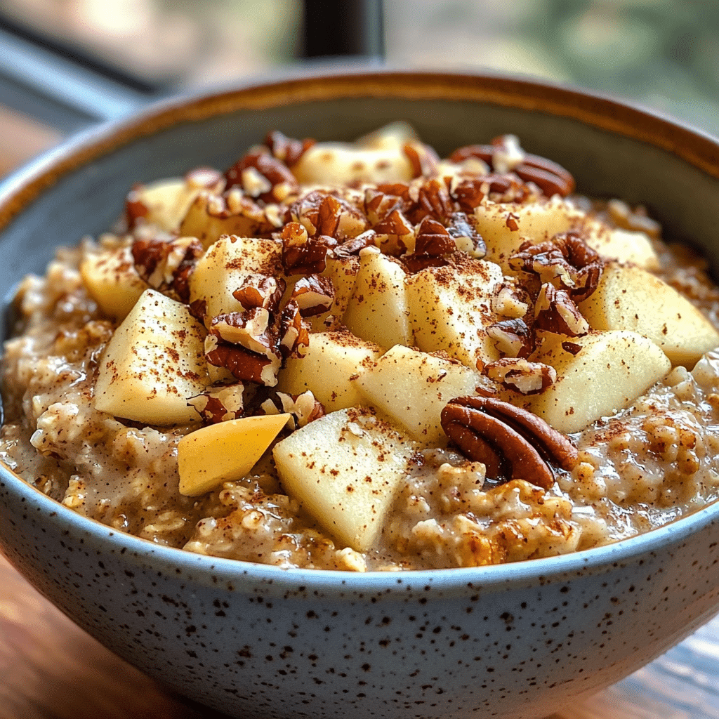 Cozy Cinnamon Apple Oatmeal with Maple Pecan Crunch featured image