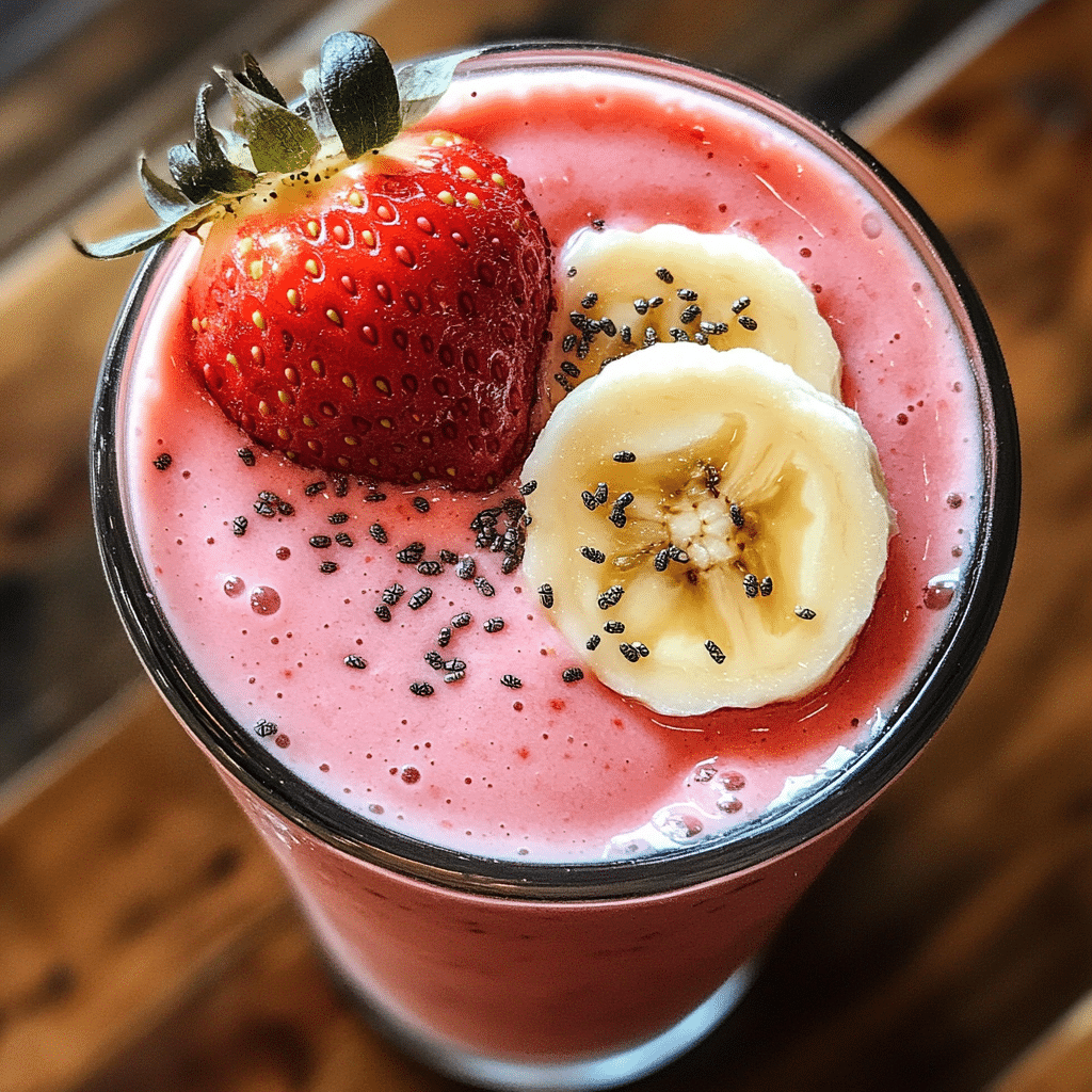 Creamy Strawberry Banana Smoothie with Chia Superfoods featured image