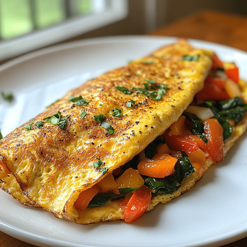 Savory Vegetable Omelet Loaded with Melty Cheese Delight featured image