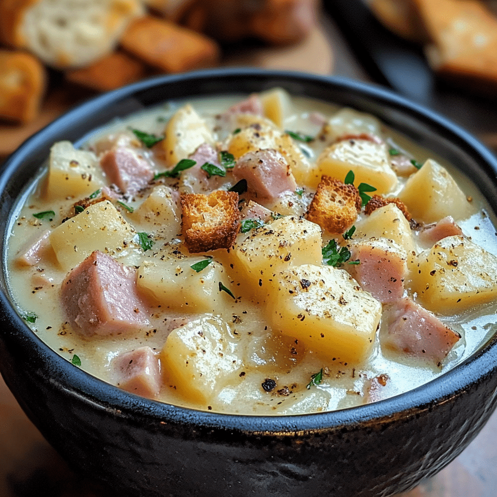 Creamy Ham and Potato Soup with Herb Infusion Delight featured image