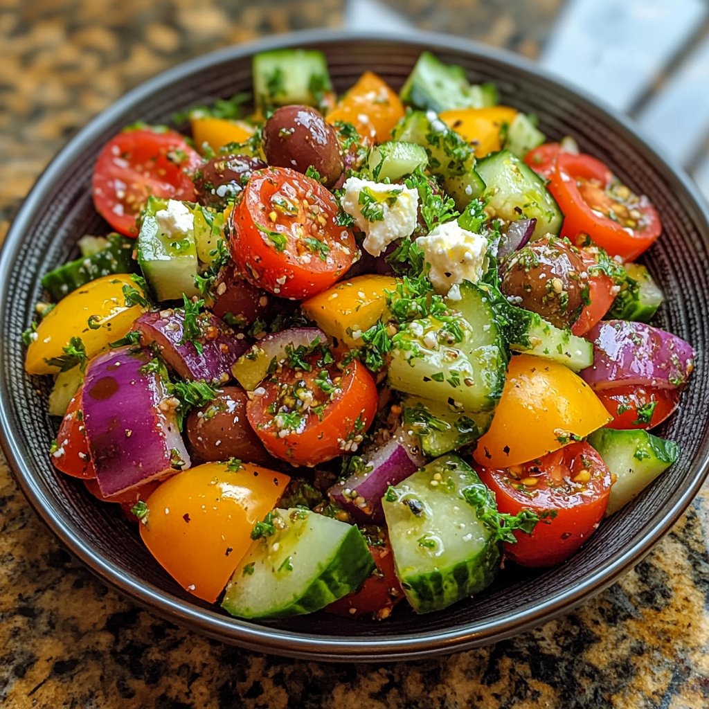 Energizing Mediterranean Salad: Fresh, Quick & Healthy Delight featured image