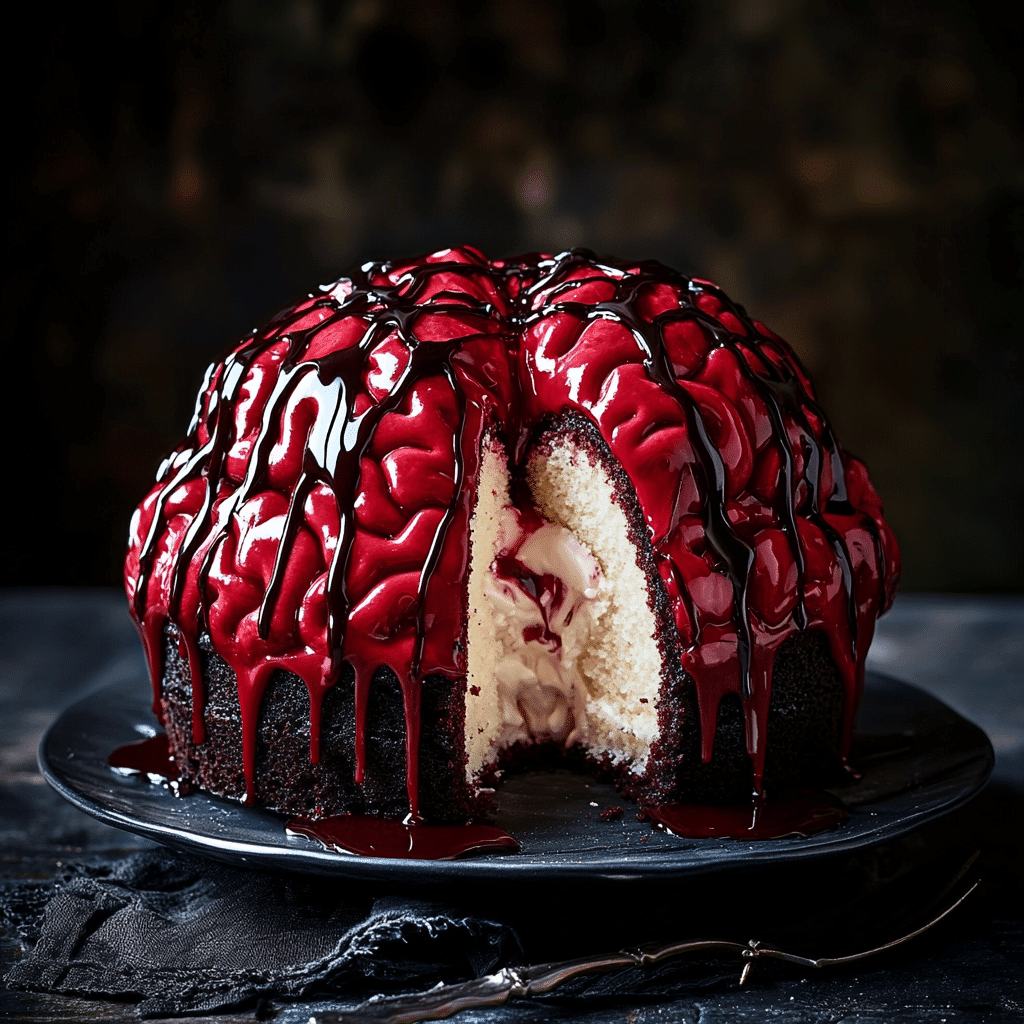 Deliciously Spooky Bloody Brain Cake Recipe for Halloween featured image